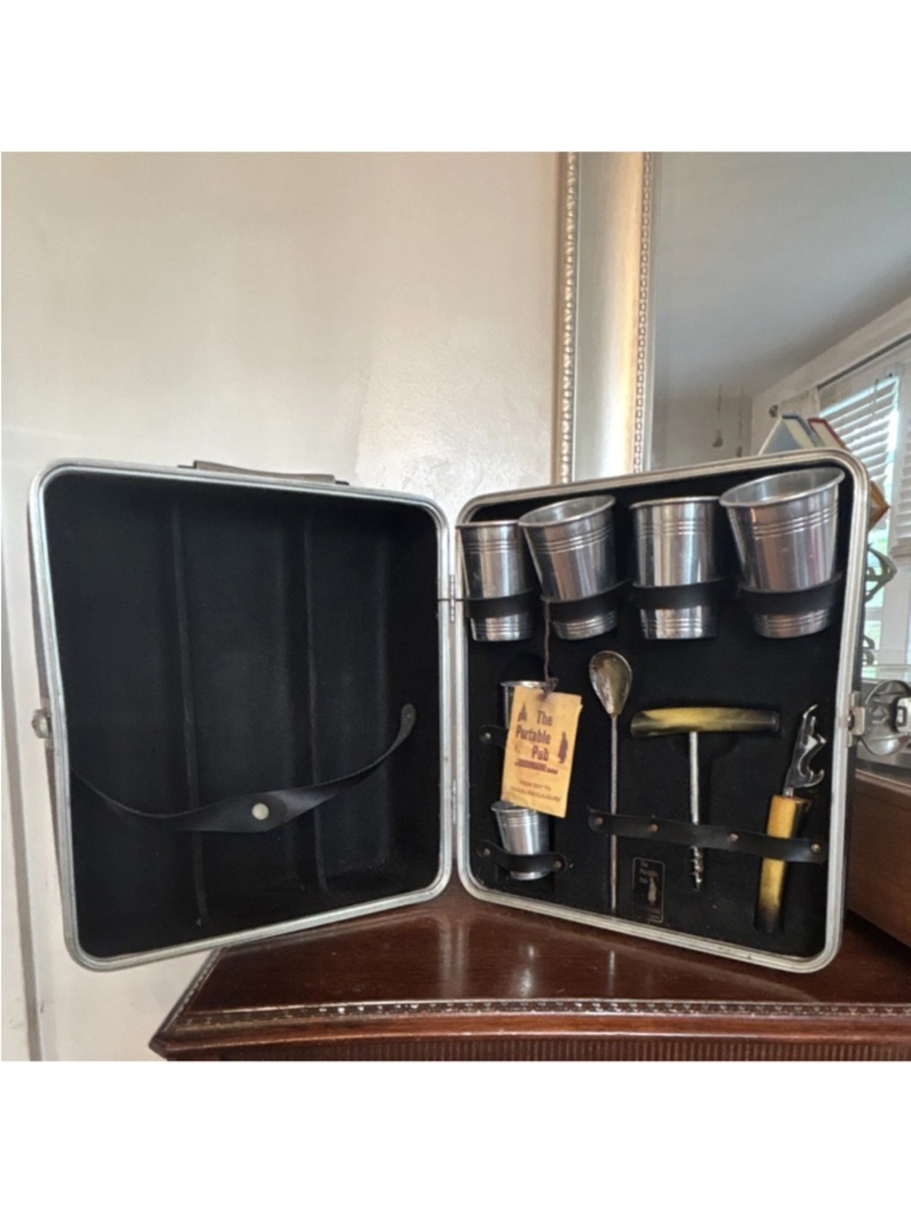 Portable Drinkware Cocktail Kit - Silver
